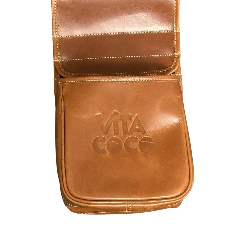 Canyon Leather Buffalo Shell Bag Crossbody NWT Brown Vita Coco Logo Sling‎